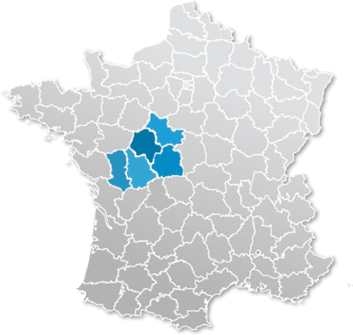 Carte de France, zone d'intervetion