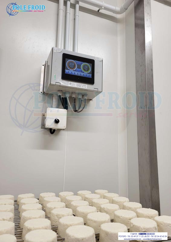 Zone d'affinage de fromage en industrie agroalimentaire