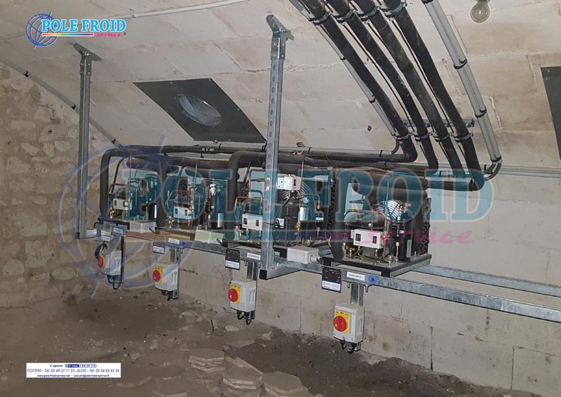 Groupe de production de froid en secteur industriel