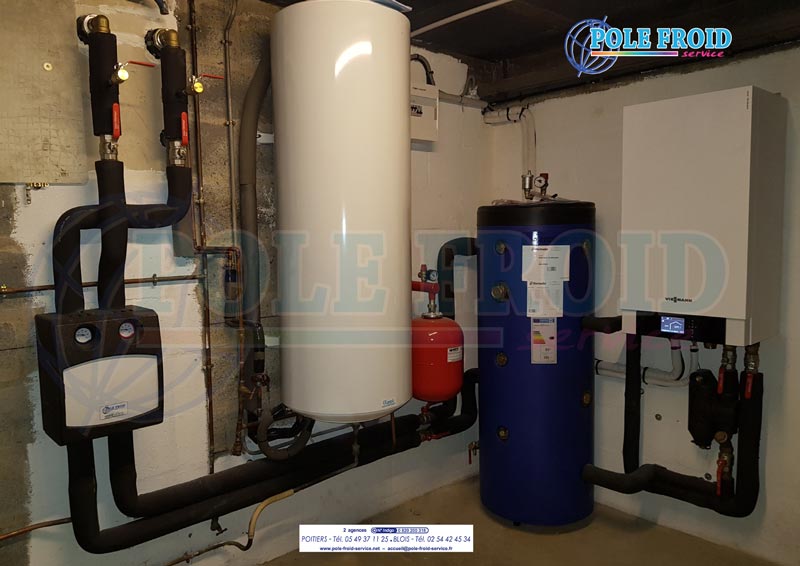 Installation de production d'eau chaude par PAC pour un particulier