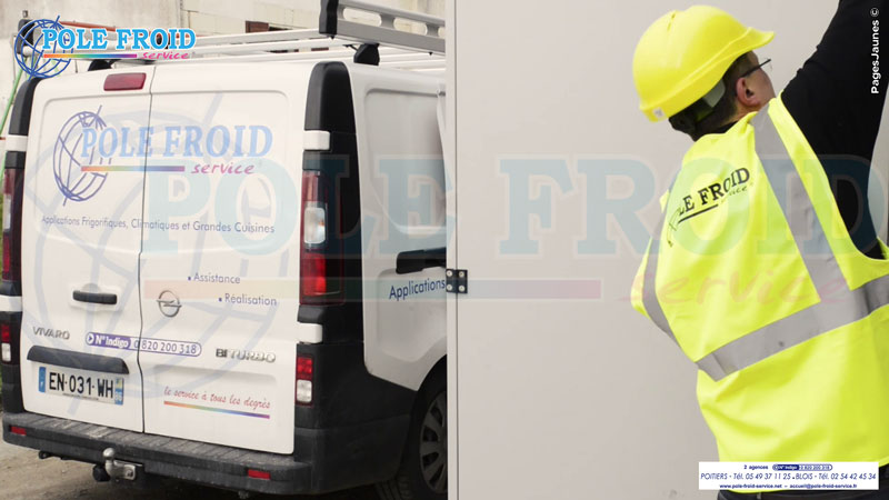 Vehicule et technicien Pôle Froid Service en déplacement SAV