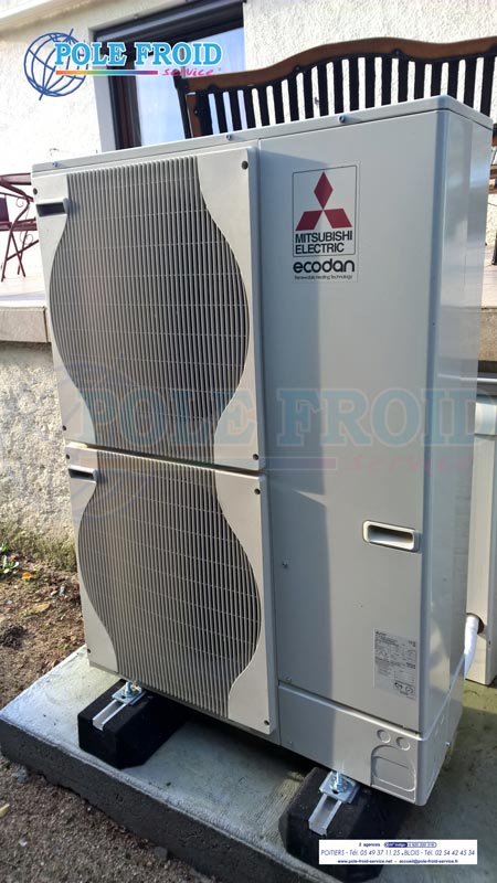 Double unité extérieur de PAC résidentielle marque Mitsubishi Electric